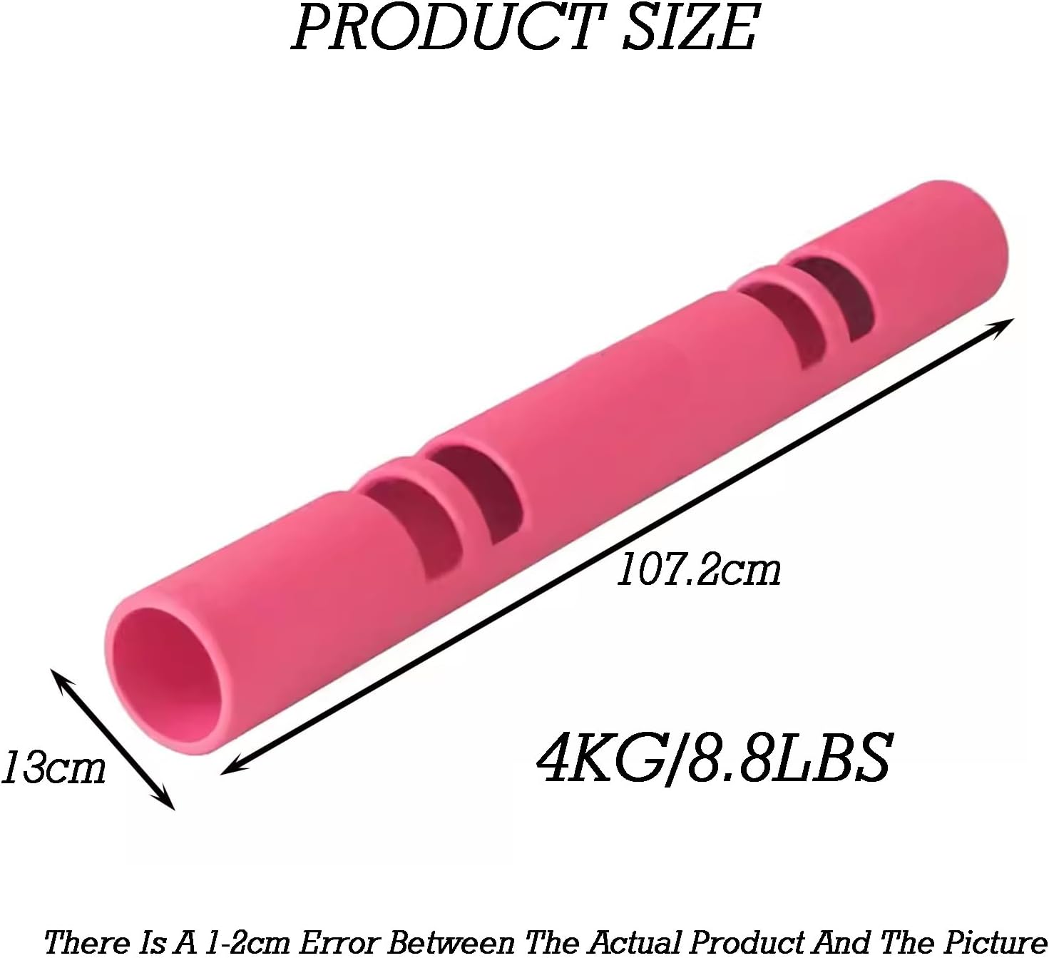 Portable Training Rubber Weight Bar,Weight Bearing Fitness TPR Barrel,for Strength Training Home Gym