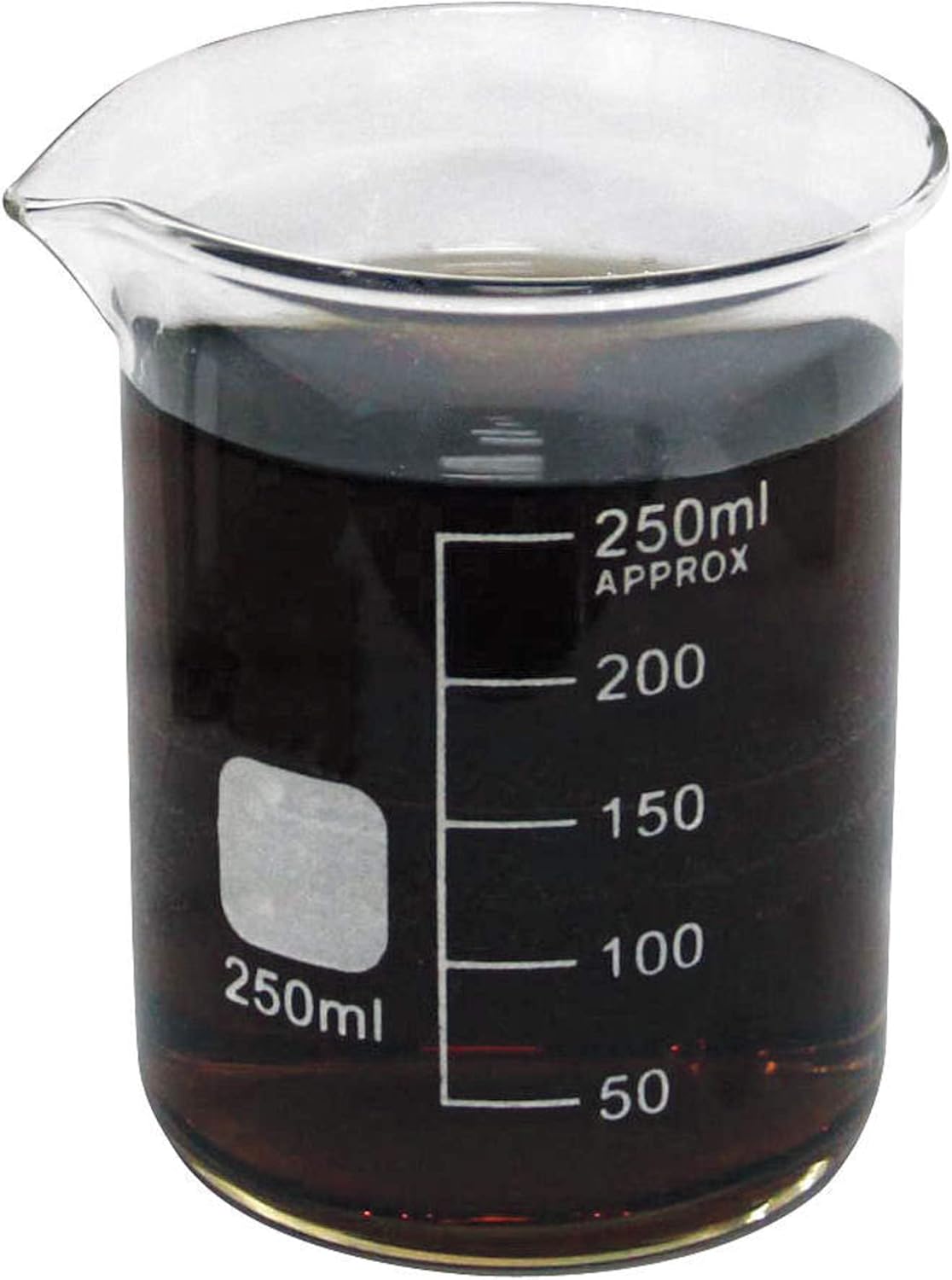 Lab Safety Supply Glass Beaker, Low Form, 50 to 250mL, 12 PK 5YGZ2-1 Each