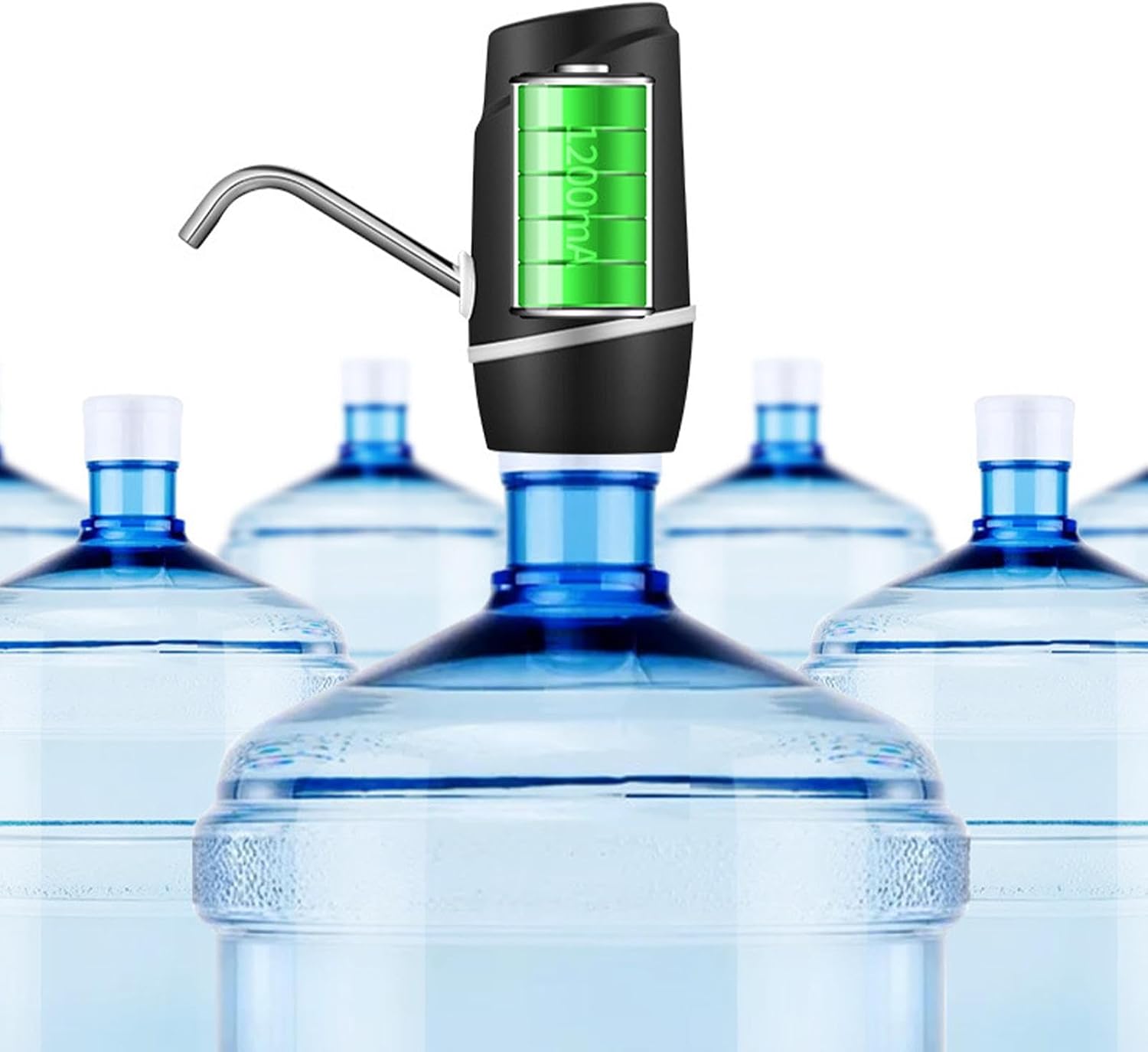 Electric Water Dispenser, 5 Gallon Portable Water Pump, USB Rechargeable Drinking Fountain, Automatic Pumping Device for Home, Work Area, Outdoor Camping, and Travel