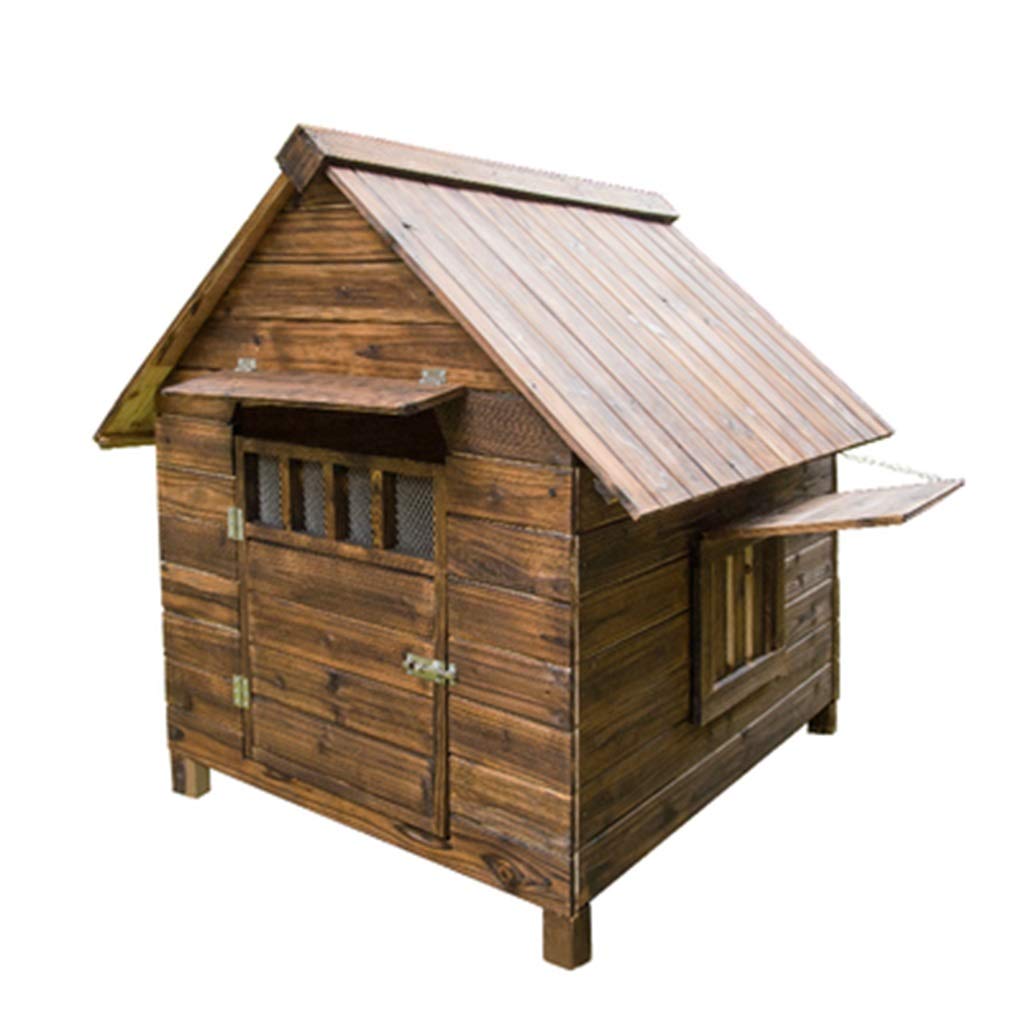 Niche pour chien résistante aux intempéries en bois étanche avec toit amovible