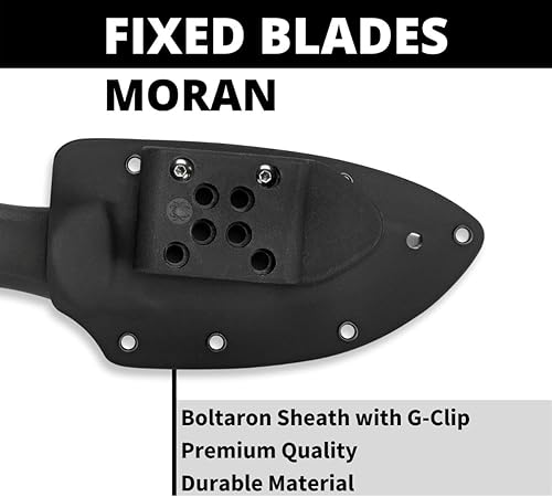 Miniatura 4 de Spyderco Moran - Cuchillo de hoja fija con hoja de acero inoxidable VG-10 de 3.92 pulgadas y funda de boltaron moldeada a medida de primera calidad,