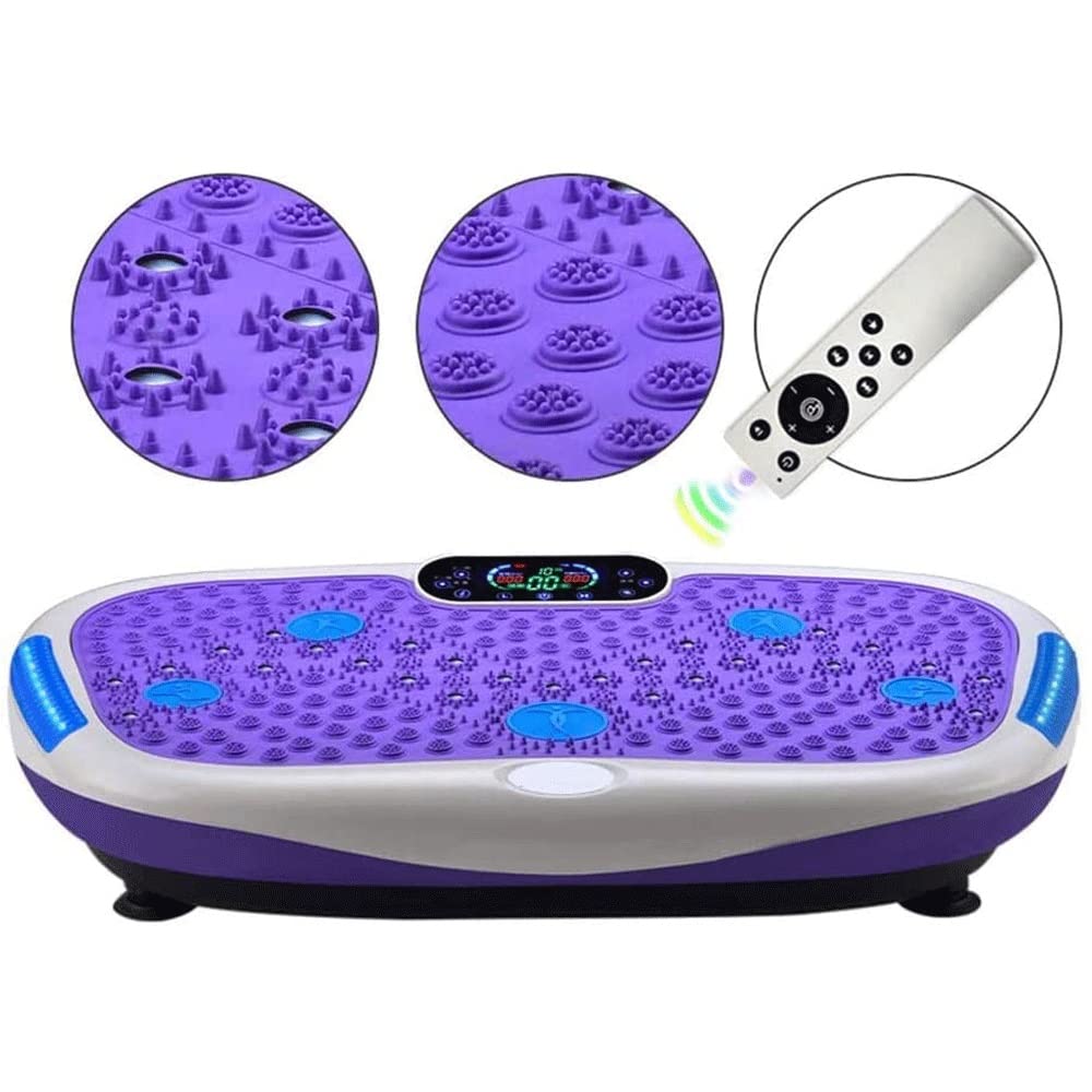 Vibration Plate Exercise Machine - Whole Body Workout Vibration Fitness Platform w Loop Bands - Home Training Equipment