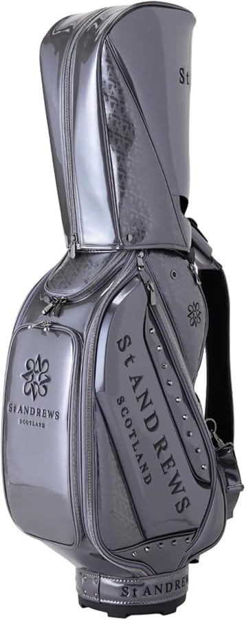 SANDREWS ゴルフバッグ ブラックエナメルと ベッドカバーセット SANDREWS ゴルフバッグ ブラックエナメルと ベッドカバーセット