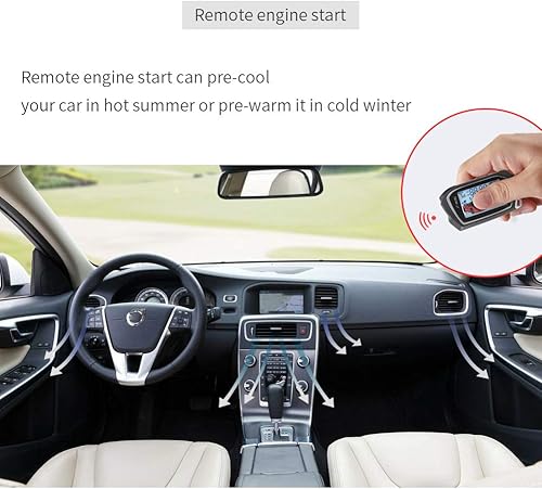 Miniatura 7 de EASYGUARD EC201-M9 Sistema de alarma de coche de 2 vías con pantalla LCD grande de 1.73 pulgadas Buscapersonas Pantalla de arranque remoto Turbo