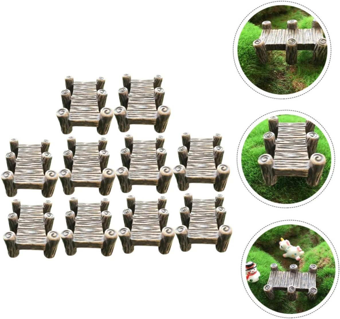 TOYANDONA 10 Piece Miniature Bridge Resin Decor for Micro Landscaping