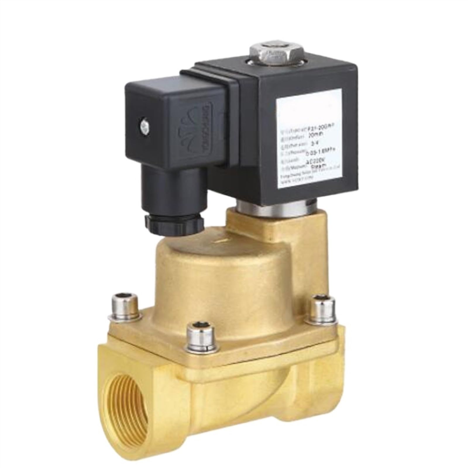 3/4" Steam Solenoid Valve 24VDC Normally Opened Brass(220VAC)