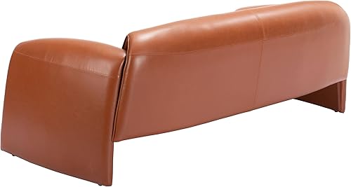 Miniatura 7 de Zuo Horten Sofá marrón, sofá marrón, estilo moderno, piel sintética, asientos hasta 2, madera contrachapada, sala de estar, 69.7 pulgadas de ancho x