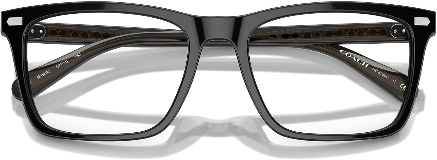 COACH mens Hc6238u Universal Fit Square Prescription Eyewear Frames