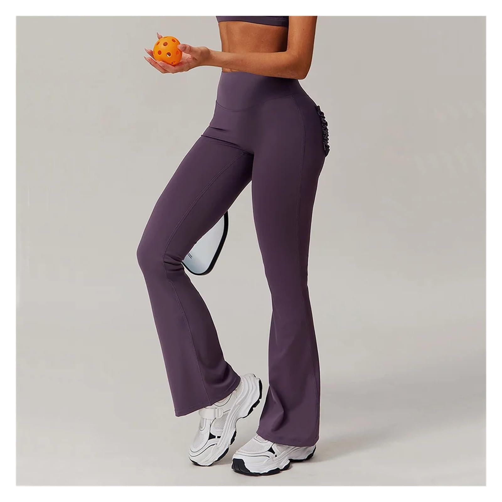 Leggings De Yoga Pierna Ancha Y Alta Elasticidad For Mujer, Pantalones con Sensación Desnuda para Yoga Fitness
