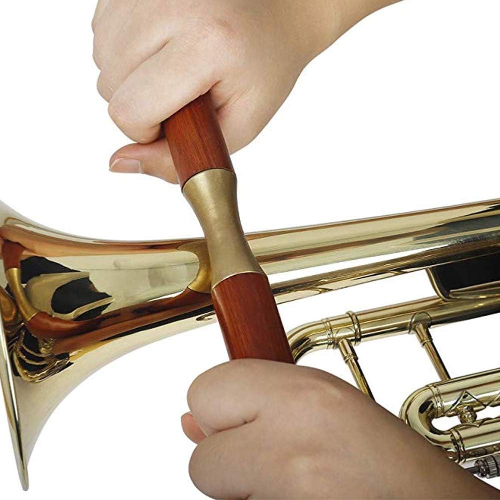 サクソフハンドル圧力ローラー、管楽器修理ツール、360度回転ウエスト付きレッドウッドメタルローラー、サクソフトランペットやその他の管