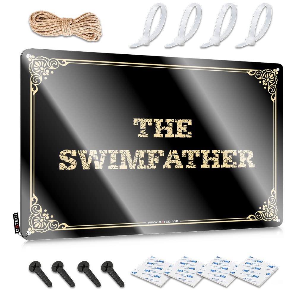 Fzfn Colour Indie Plaques, Accessories Haves The Swimfather | Farmhouse Mountain Decor(30X40cm)