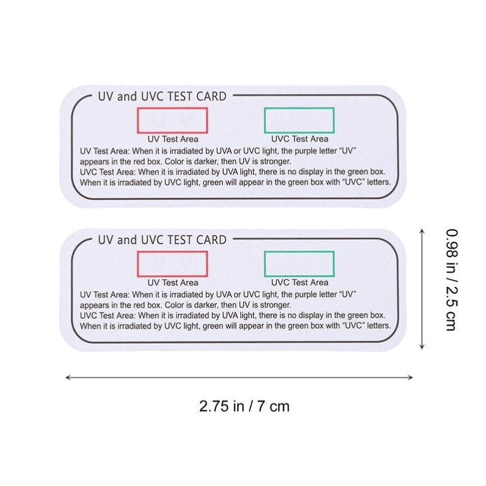 10PCS Luce Ultravioletto Test Cards UVA UVC Carte di Test Luce UV Carte Indicatore di Prova Accessori Lunghezza d'onda