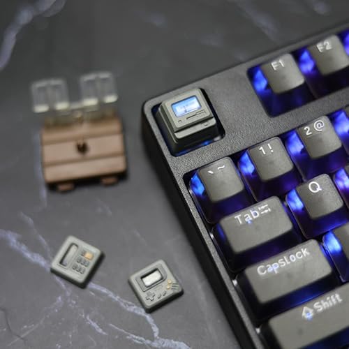 Miniatura 6 de Linda tecla con diseño 3D ESC R4 personalizado para teclado mecánico, mini teclado retro para videojuegos (gris)