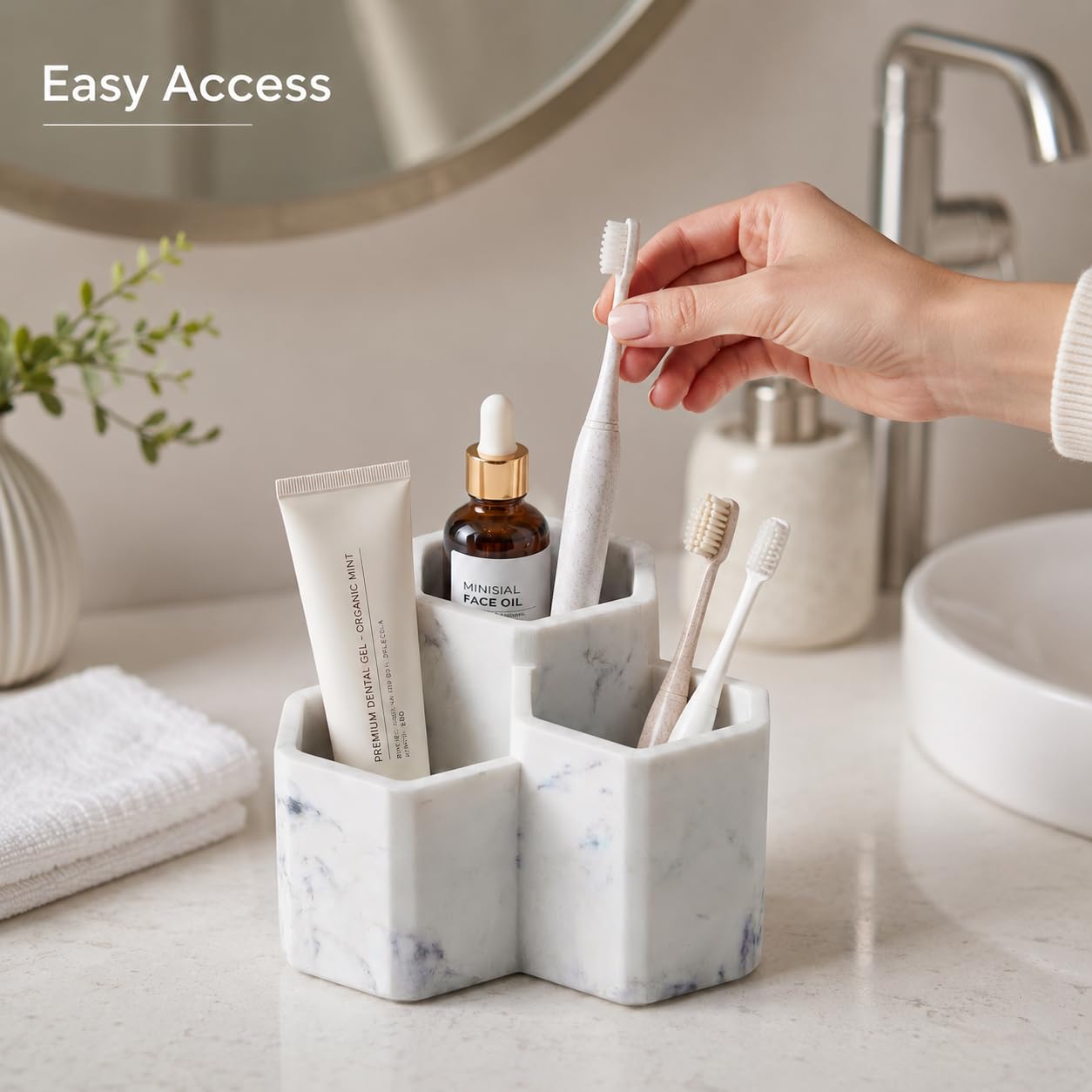 Soporte de cepillo de dientes para baños Soporte de pasta de dientes Organizador de baño para cepillo de dientes Soporte de cepillos de maquillaje