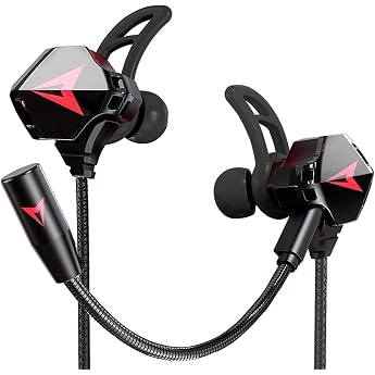 KASOTT Battle Buds Gaming Earphones with Microphone Microphone Mute Function Bass Earphones Wired In-Ear Remote Call Possible Volume Adjustment Noise Cancelling Soundproofing ps4 ps5 switch PC
