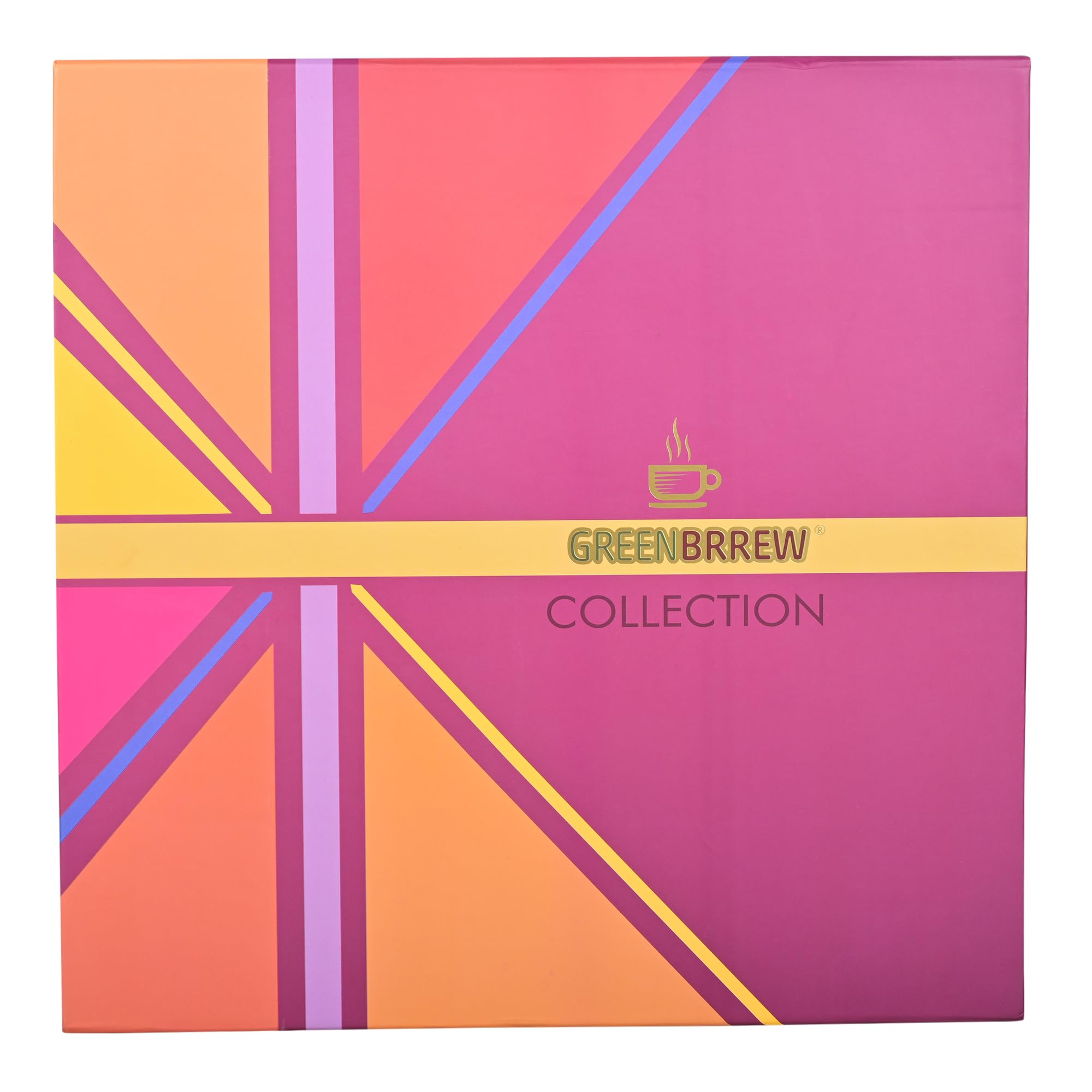 Greenbrrew Instant Green Coffee Gift Hamper Combo - Chocolate | Cappuccino | Hazelnut | Natural | Lemon | Strong | 20 Sachets & 60g Each