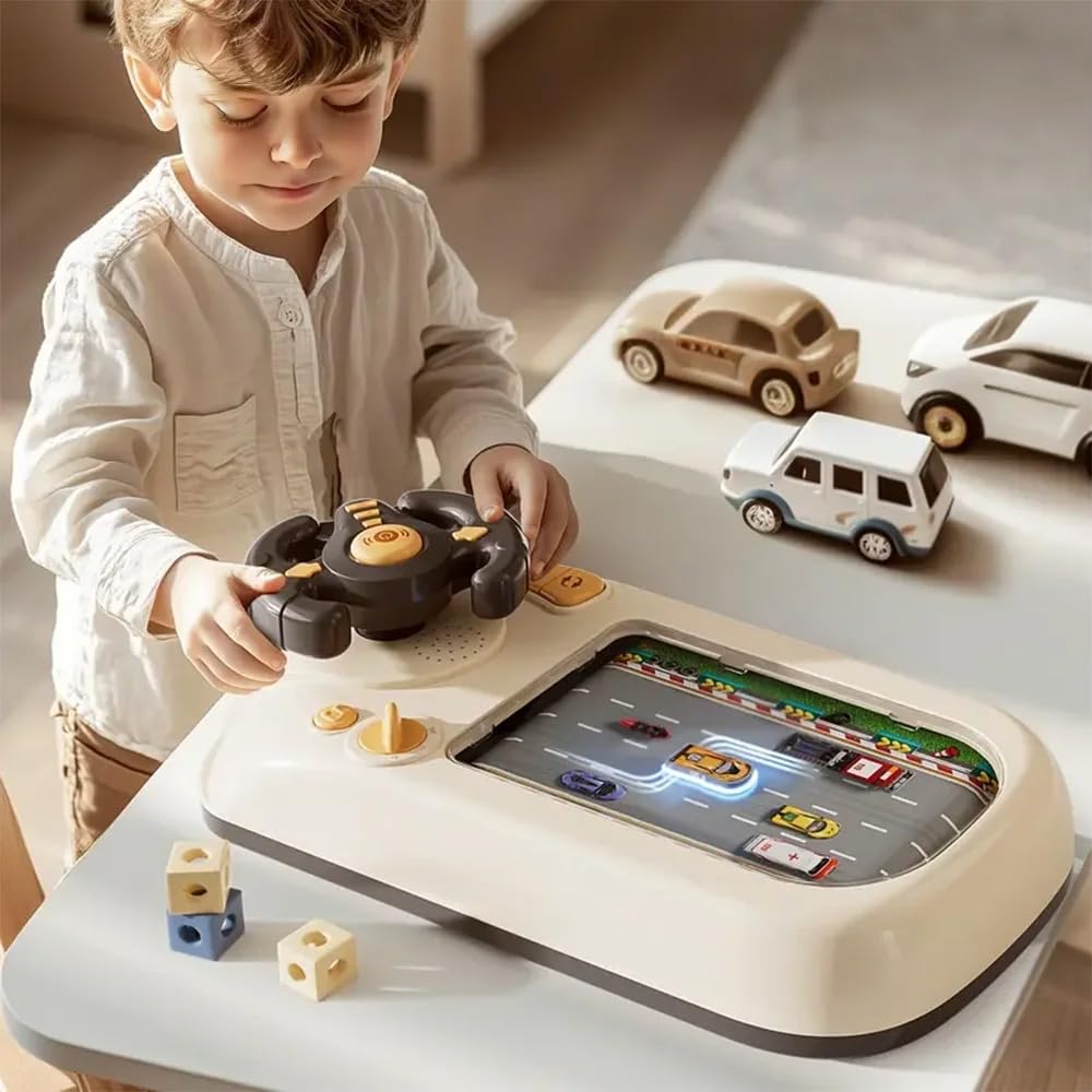 Kids Racing Game Machine 200 Level Adventure Challenge Toy for Boys & Girls Age 3+ Interactive Handheld Educational Racing Obstacle Avoidance Game with Cable & Accessories