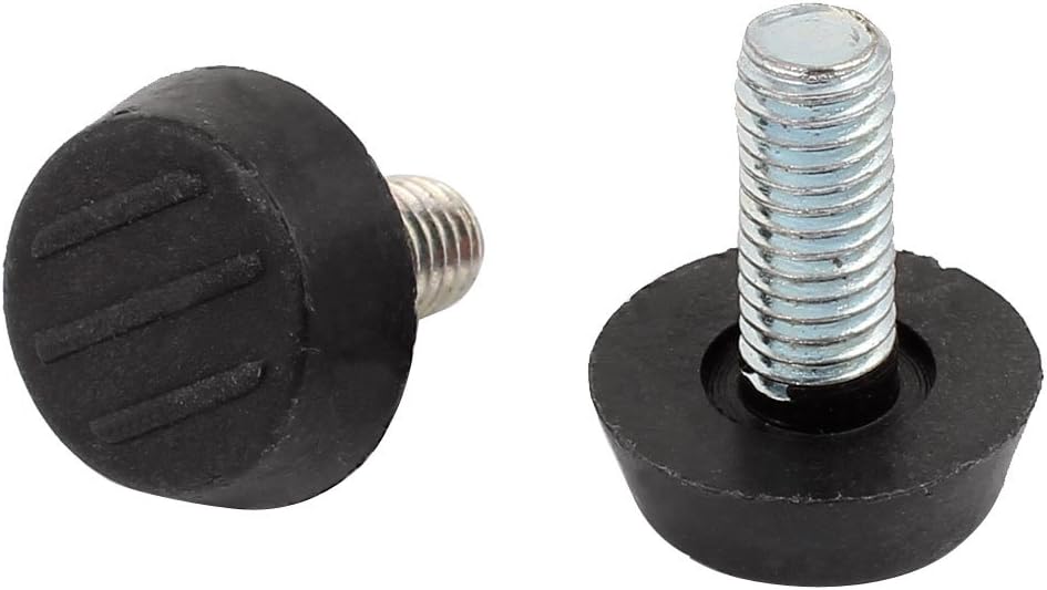 M8x19mm Furniture Furniture Hardware Table Plastic Base Thread Stem Adjustable Leveling Furniture Sliders Feet 60pcs