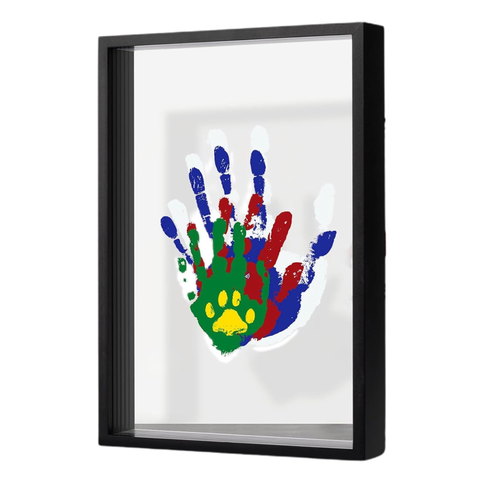 Kit Per Impronta Mano Neonato Cornice Portafoto Trasparente Soprammobile da | Ricordo Di Famiglia Con Impronta Della Mano Per Genitori Di Asilo Compleanno Natale Adozione Ann