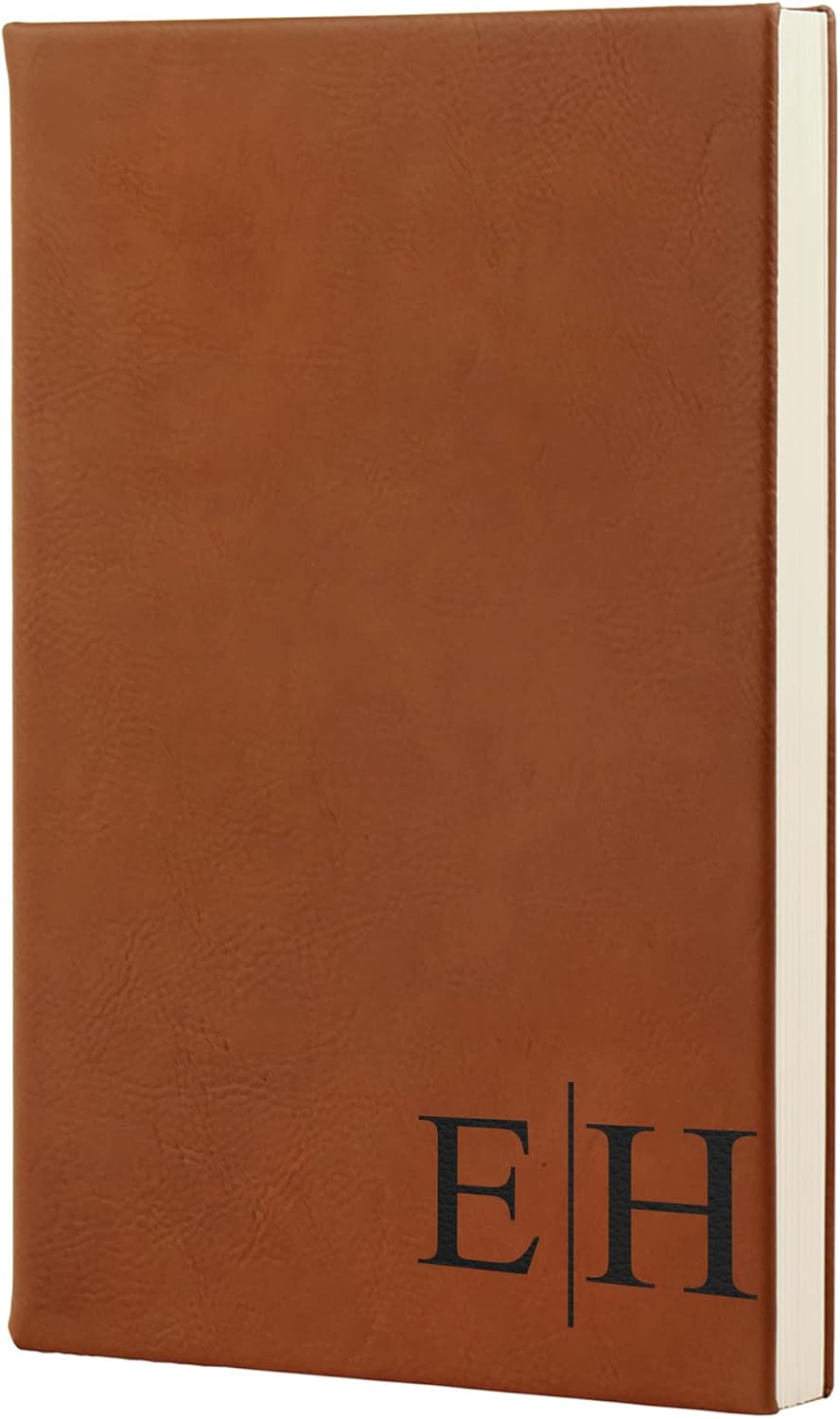Personalized Monogram Leatherette Unlined Paper Sketch Book