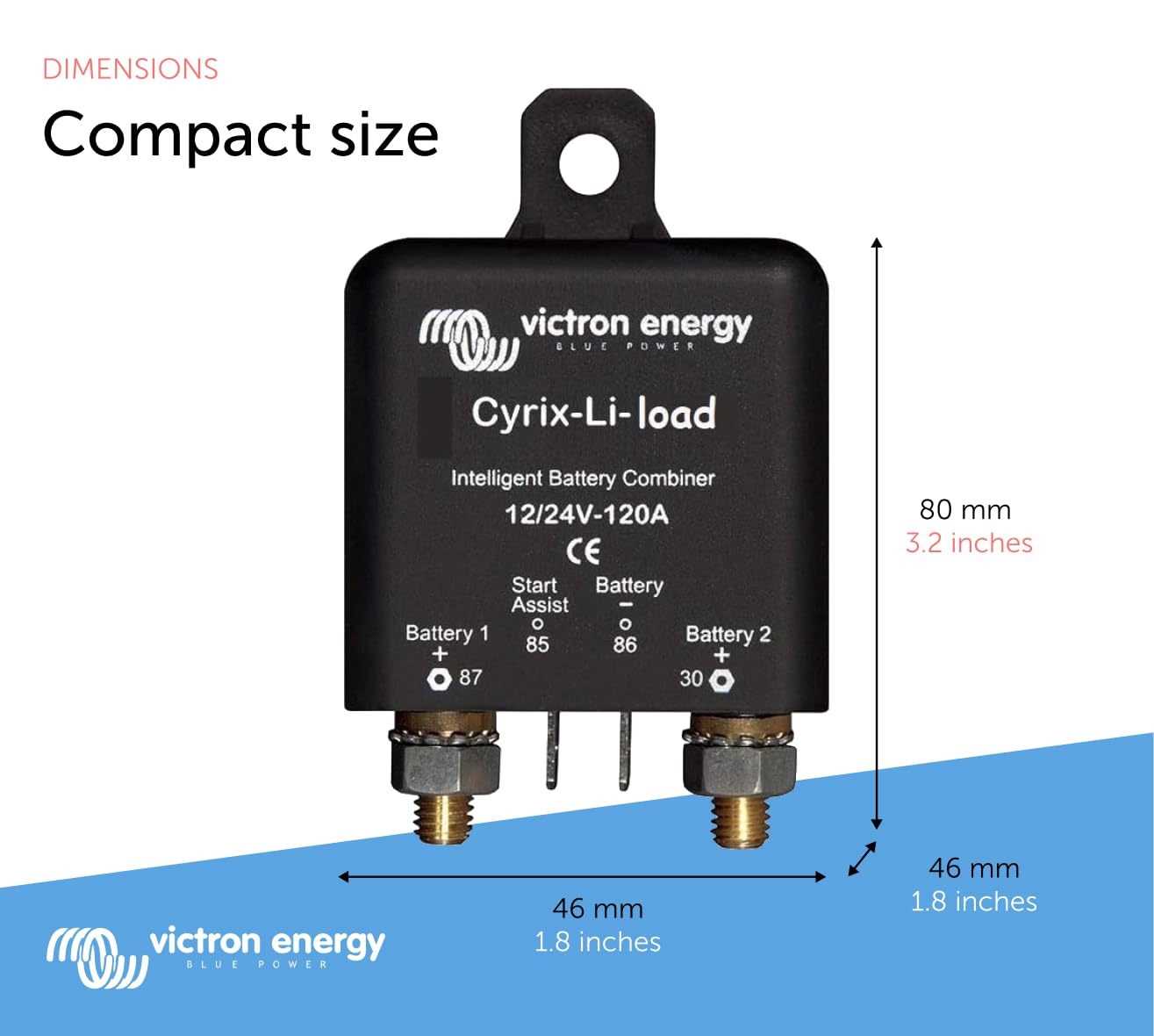 Victron Energy Cyrix-Li-load 12/24V 120amp Relais de Charge Intelligent
