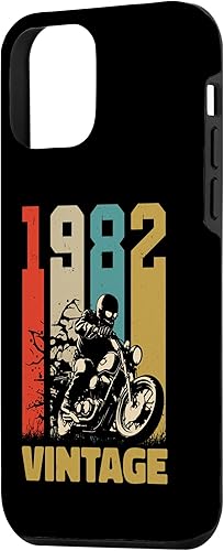 Miniatura 2 de iPhone 12 mini 41 year old gifts birthday, men's vintage 1982 Motard Moto Case