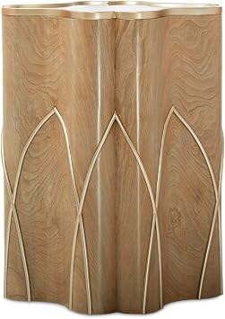 Aico Amini Villa Cherie Chairside Table in Caramel
