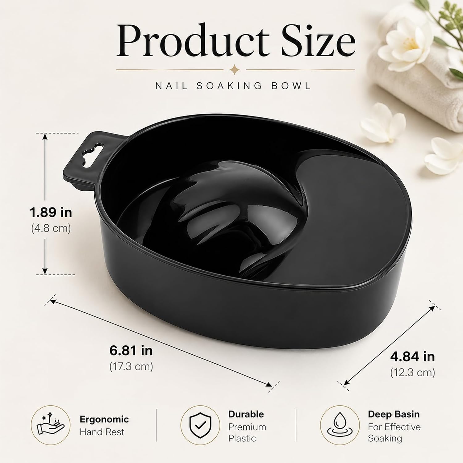 2pcs Manicure Bowl Nail Soaking Bowl Acetone Soak Off Bowl Hand Soaking Bowl Nail Soaking Tray Dip Powder Removal Kit Manicure Bowl Soaker Set for Art Fake Polishing Remover Treatment image 2