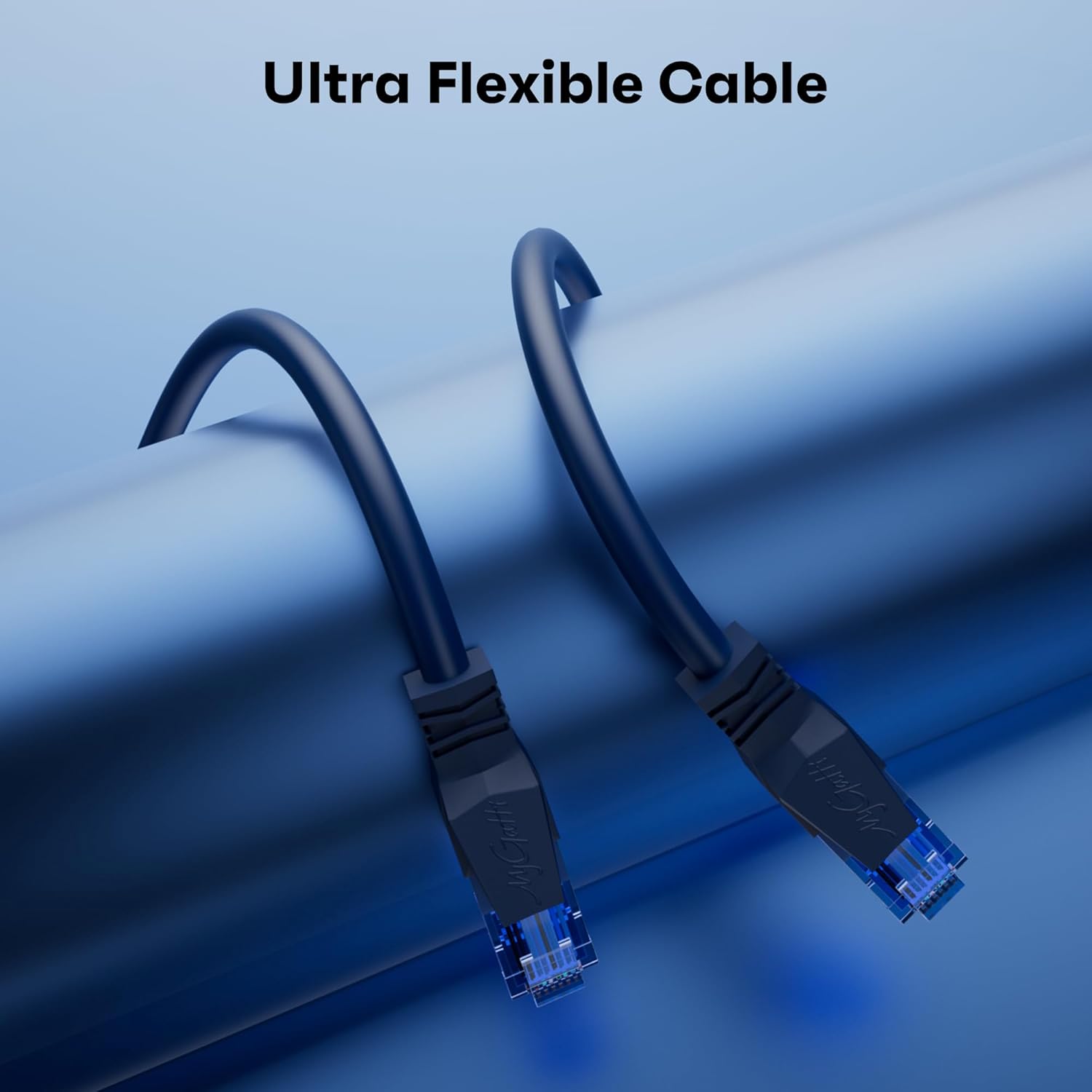 Cat6 Ethernet Cable 6 FT (24-Pack), Snagless Cat 6 Patch Cable, Upgraded Flexible PVC Jacket, Multi-Pack, OFC, 1Gbps, Cat6 Internet Network Cables, UTP, PC, Router, Servers, IT Data Center, Blue