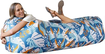 WEKAPO Tumbona Inflable - Accesorios de Camping y Playa, sofá Inflable portátil para Senderismo, césped, películas de Interior/Exterior y Festivales de música. Hamaca