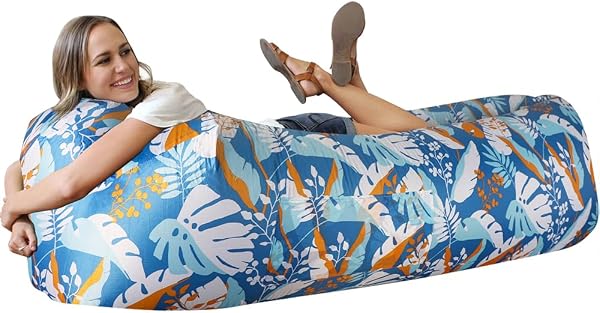 WEKAPO Tumbona Inflable - Accesorios de Camping y Playa, sofá Inflable portátil para Senderismo, césped, películas de Interior/Exterior y Festivales de música. Hamaca
