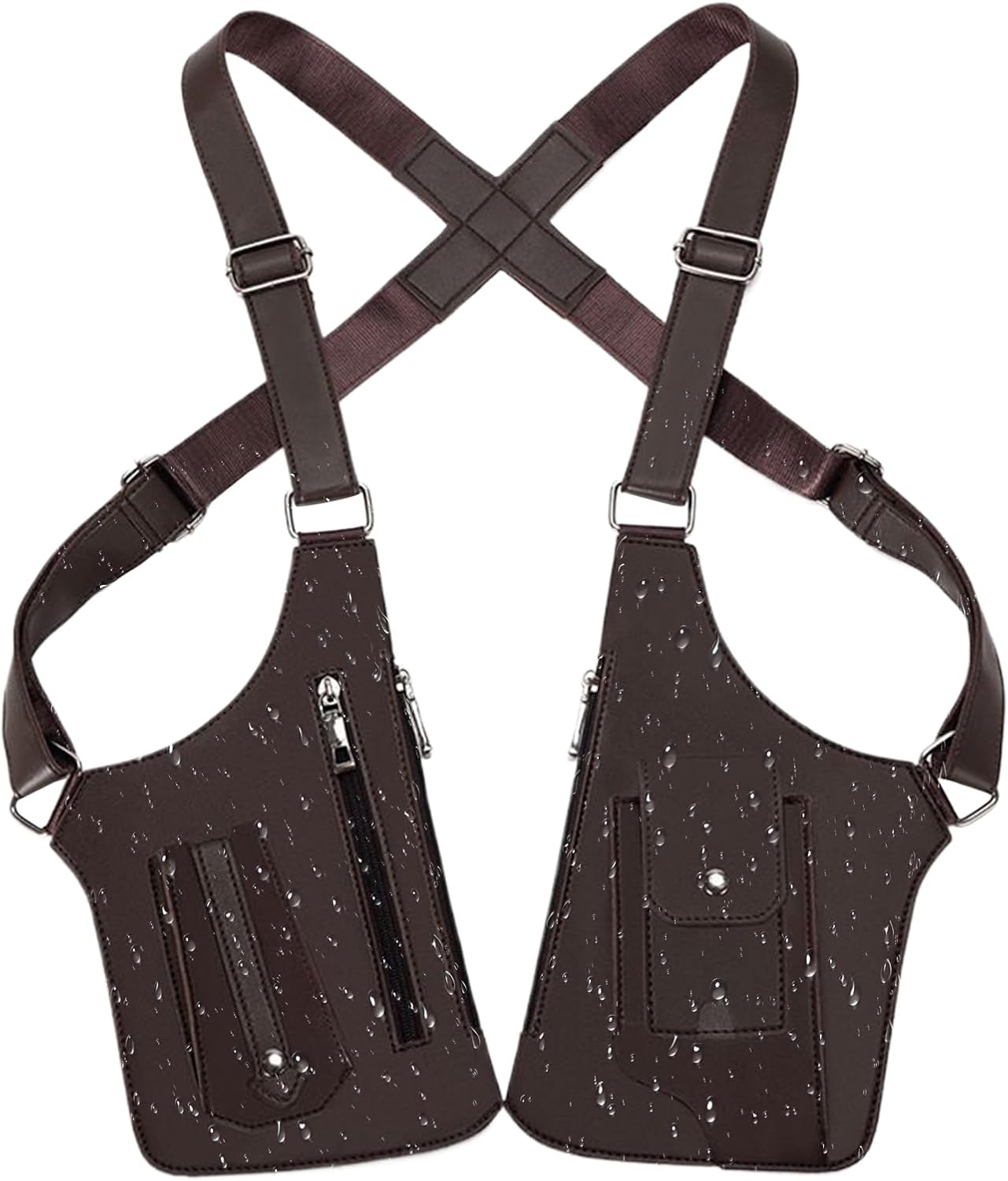 Tracolla regolabile per ascella e tracolla – Cintura toracica – Con tasche multiple antifurto e impermeabile ascella doppia borsa a tracolla | Per papà, fidanzato, viaggi, uscite, urbani