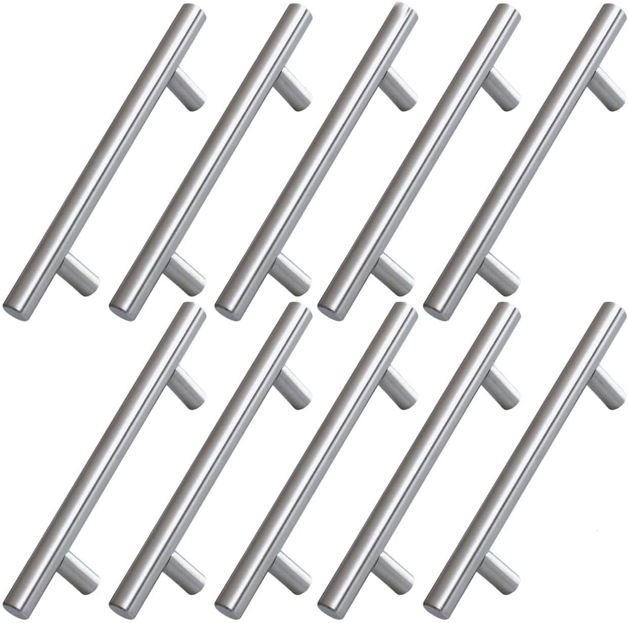 10 ADET Pürüzsüz İnox Metal Kulp 96 mm Mobilya Mutfak Çekmece Dolap Dolabı Kulbu Kulpu Kulpları