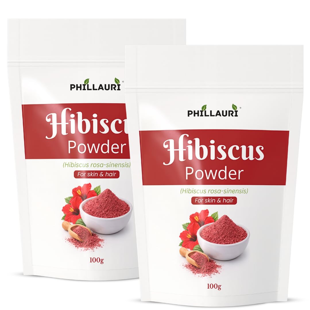 Hibiscus Flower Powder for Hair and Skin Application, or Frizzy, Soft & Shiny Hair, For Pigmentation, Powdeer for Skin and Hair Routine - 100g (Pack 2)-image-29