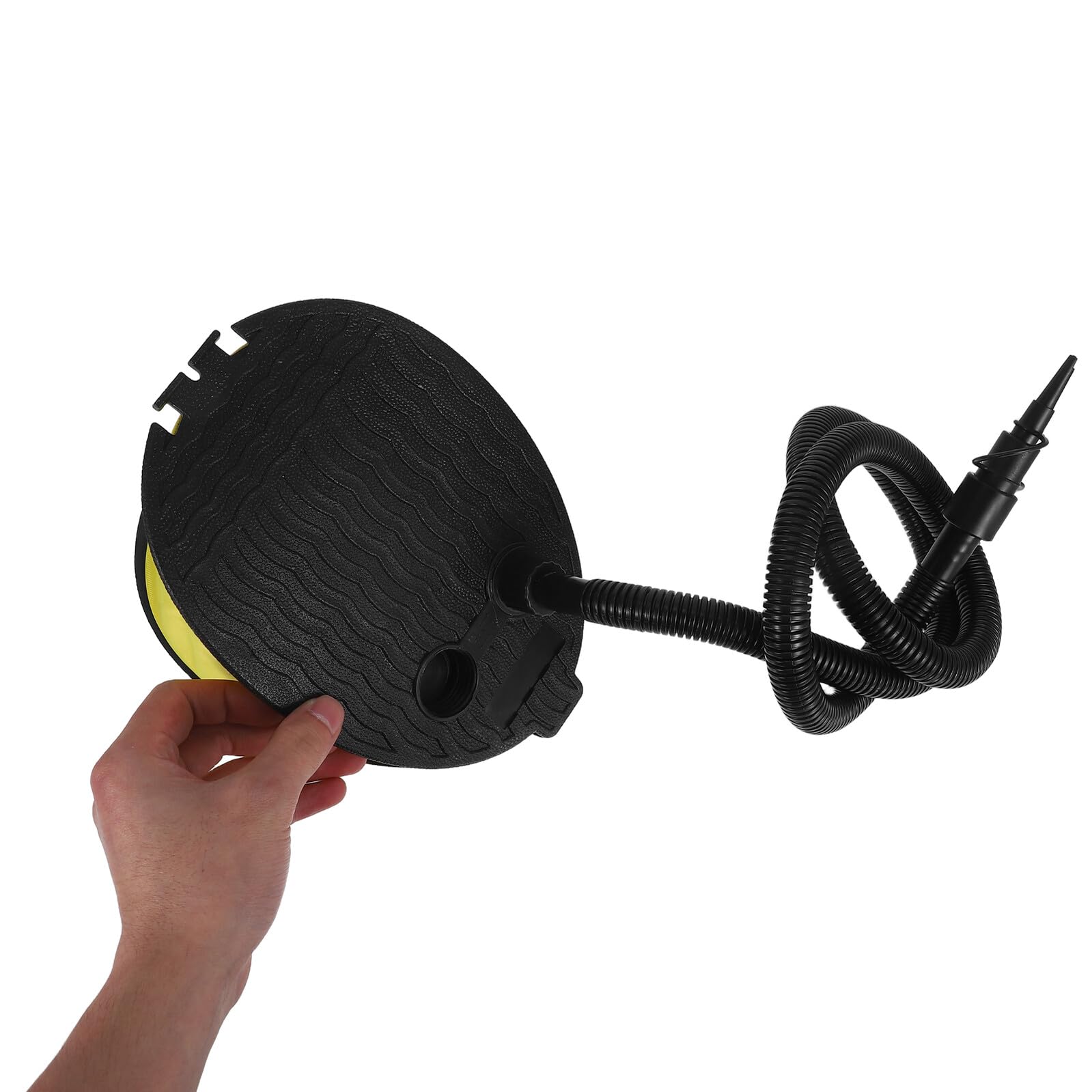 Ciieeo 3 Stück Fußpumpe Blasebalg mit Adaptern für Luftbett und Gymnastikball Robust Kompakt Fußbetrieben Geeignet für Camping Kajak Boot Schnelle Befüllung und Entleerung