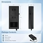 EzOutlet5-2R Dispositif de réinitialisation de l'alimentation intelligent avec réinitialisateur automatique, 2 NEMA Chaussettes 2.5A, Wi-Fi & Bluetooth & Application contrôlable via LAN/Cloud, Router Rebooter, Calendrier à distance pour les périphériques réseau.