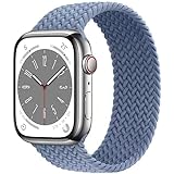 コンパチブル apple watch アップルウォッチ用バンド iwatch 柔らかいシリコーン糸混紡リサイクルヤーン素材 ブレイデッドソロループ 編組バンド apple watch ultra3/ultra2/ultra/10/9/8/7/6/5/4/3/2/1/SEに対応 通気性 38mm/40mm/41mm/S10 42mm S10 46mm/42mm/44mm/45mm/49mm