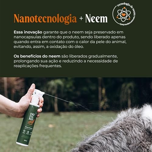 Repelente Spray Neem Pet Natural Natuka Para Cães E Gatos