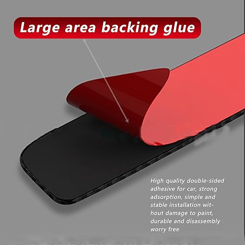 Miniatura 6 de 2 tiras anticolisión para parachoques delantero y trasero de automóvil, 11.8 x 1.3 pulgadas, protector de fibra de carbono para esquinas delanteras