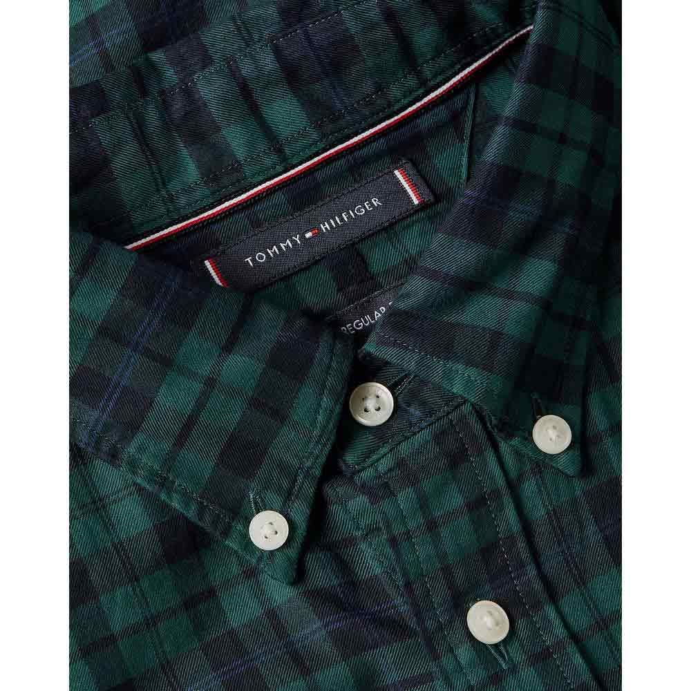 Tommy Hilfiger Męska koszulka merceryzowana Blackwatch RF MW0MW41493 L/S Koszula, niebieska, L, Niebieski (Preppy Navy/Check), L