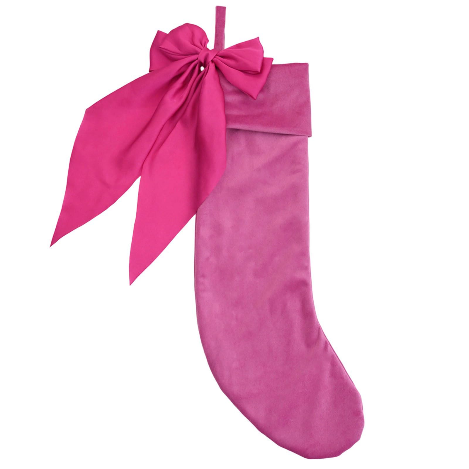 Kalttoy Lovely Bows Christmas Stockings Gift Bag Christmas Hanging Socks for Tree Fireplaces Door Decoration Stockings