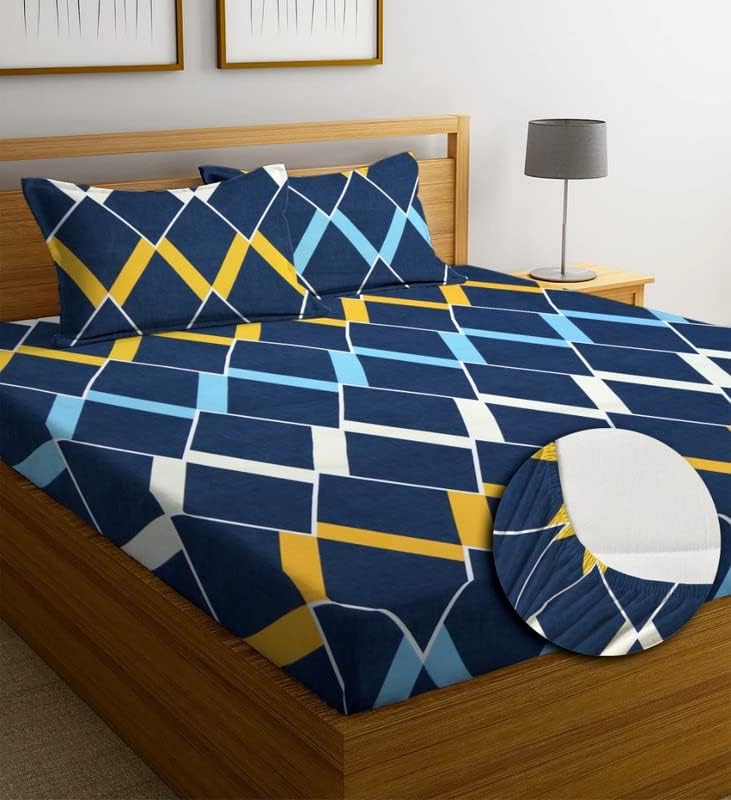 See full amazon price history chart for Vintage Threads Premium 100% Cotton Feel Elastic Fitted Double Bedsheets with 2 Pillow Cover| All Around Elastic 220 TC Supersoft | Size-78+72+10 inches (Blue Box) Vintage Threads Premium 100% Cotton Feel Elastic Fitted Double Bedsheets with 2 Pillow Cover| All Around Elastic 220 TC Supersoft | Size-78+72+10 inches (Blue Box) (B0DCZRKBY7) Amazon Price History, Amazon Price Tracker