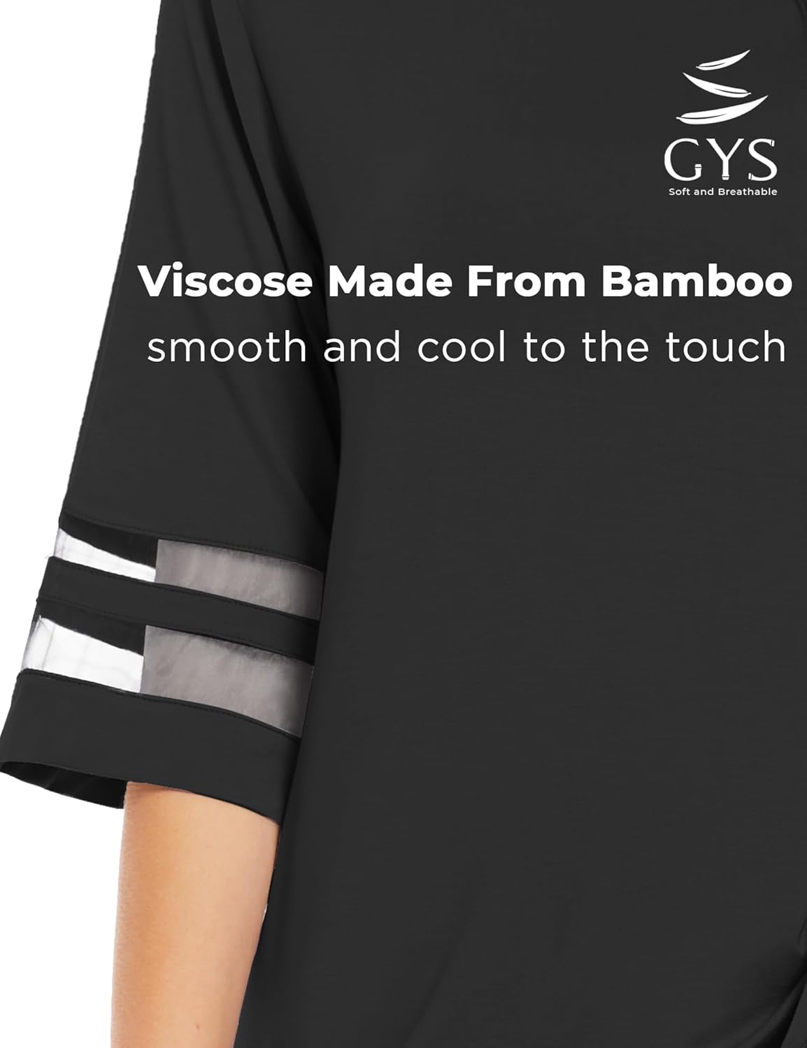 GYS Womens Pajama Set - Viscose Made from Bamboo, 3/4 Sleeve Capri Pajama Set Soft 2 Piece Sleepwear Pjs Lounge Set - Image 4