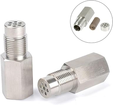 2 PCS Universal M18X1.5 Oxygen O2 Sensor Spacer Adapter Extension Filter CEL Mini Catalyst Check Engine Light