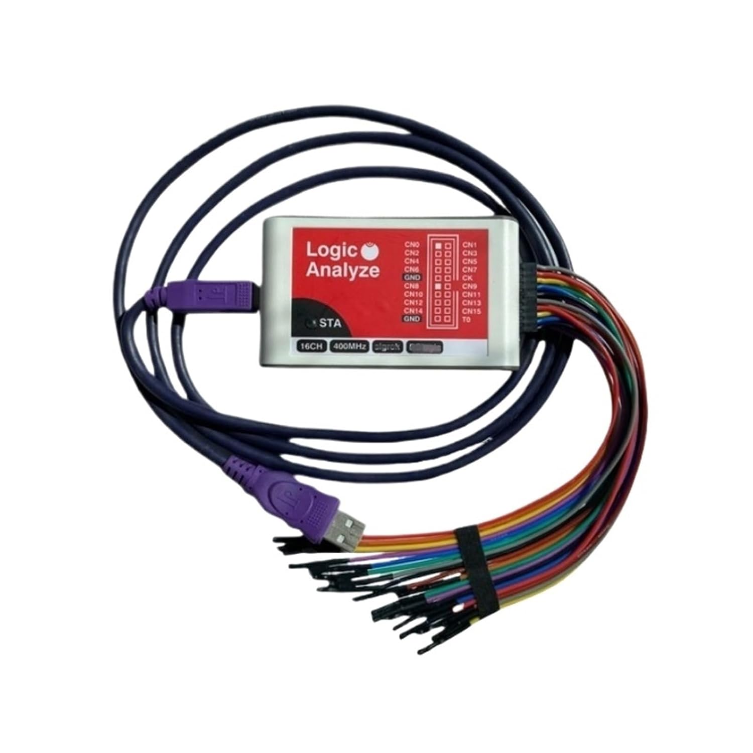 1pc 16 Channel Logic Analyzer 400MHz Max Sample Rate Support Plus View