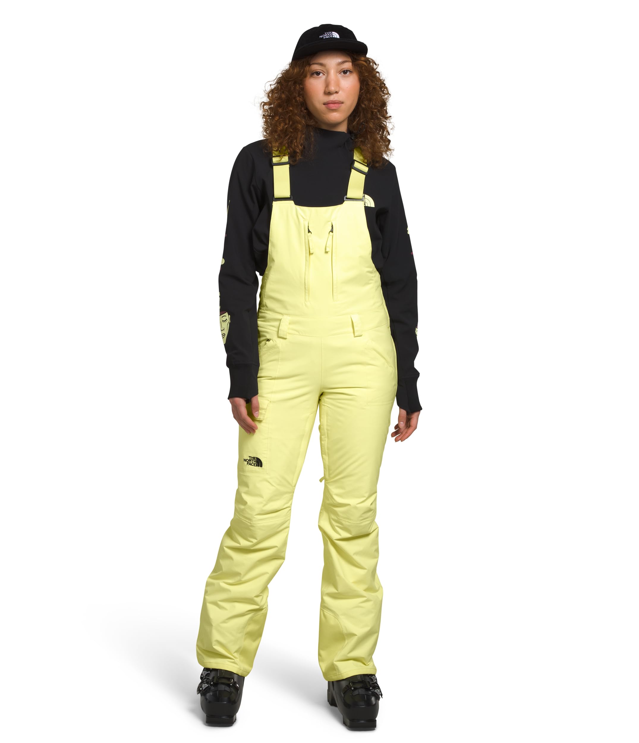 The North Face Womens Freedom Insulated Bib, XL, REG, Sun Sprite
