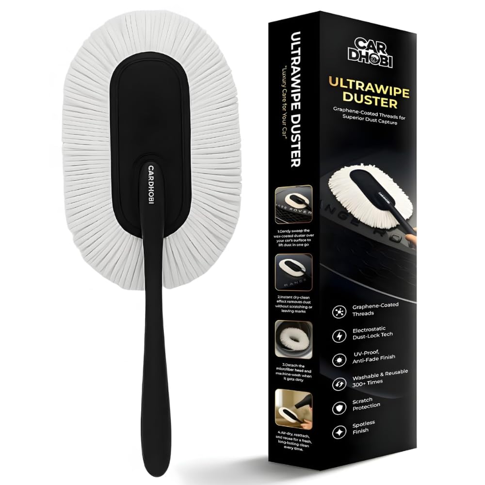 Car Dhobi Car Duster Microfiber Brush – Graphene-Coated Car Duster, Ac Vent Brush | Scratch-Free Interior & Exterior Cleaner for Car, Bike, SUV, Truck – Reusable with Easy Grip Handle-image-41