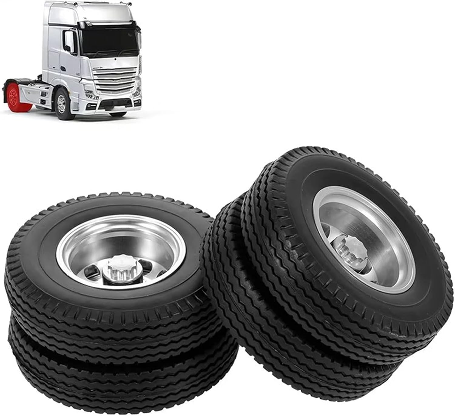 Compatible With Tamiya 1/14 RC トラクター トレーラー トラック パーツ リア ラバー ローローダー