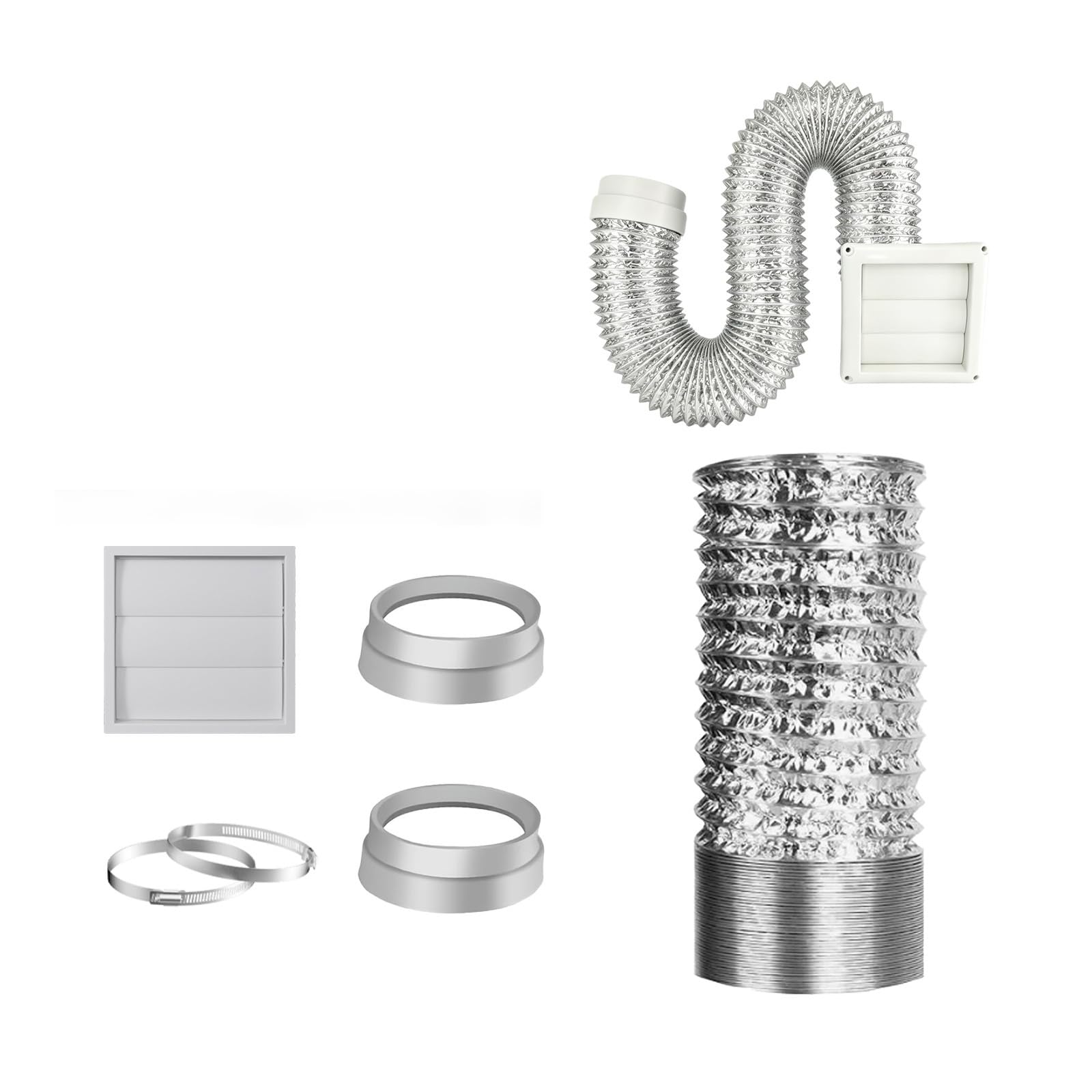 yanzunlrn Three Varieties Dryer Exhaust Assembly Having 4 Inch Standard Pipe and Automatic Shutter Design Dryer Wall Vent
