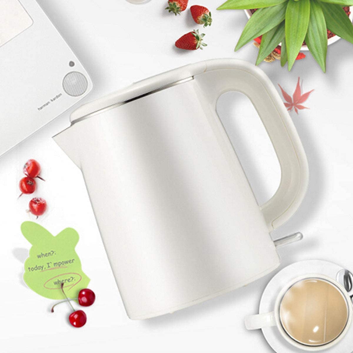 bouilloire électrique, Bouilloire électrique de voyage portable, 1 L, blanche